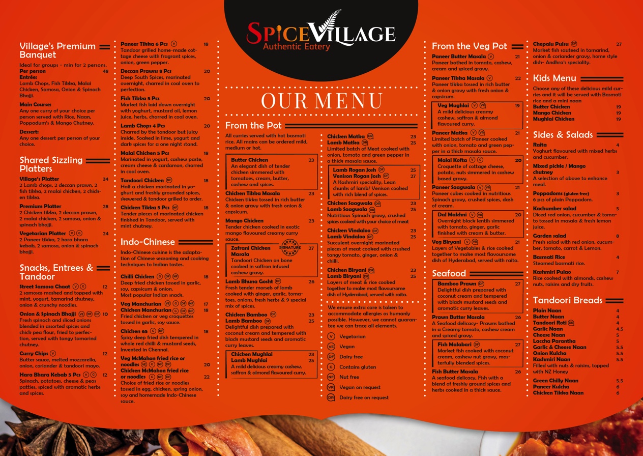 Spice Village I Authentic Indian Restaurant I Hanmer Springs